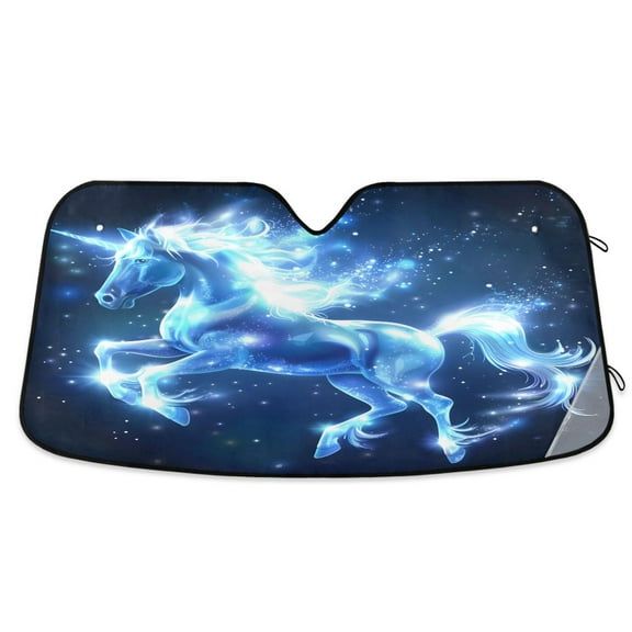 ALAZA Magic Unicorn Windshield Sun Shade Car Foldable Sun Visor Block UV Rays Protector 53"x23.5"