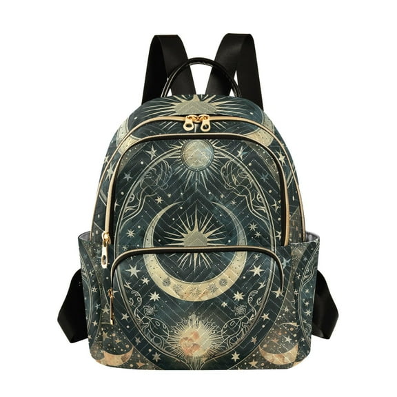 ALAZA Magical Bohomia Moon and Star Womens Travel Laptop Backpack Large Daypack Ladies Shoulder Bags S