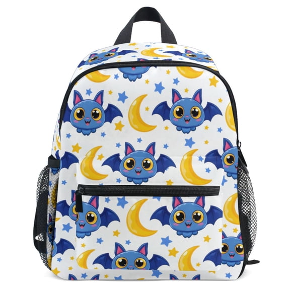 ALAZA Magical Cartoon Bats Pattern School Backpack Student Bookbag Mini Bag