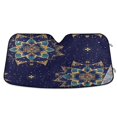 thumbnail image 1 of ALAZA Magical Mandala Flower Windshield Sun Shade Car Foldable Sun Visor Block UV Rays Protector 53"x23.5", 1 of 8