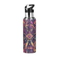 thumbnail image 1 of ALAZA Magical Mandala Pattern Water Bottle Insulated Flask Stainless Steel Straw Lid 20 oz, 1 of 6