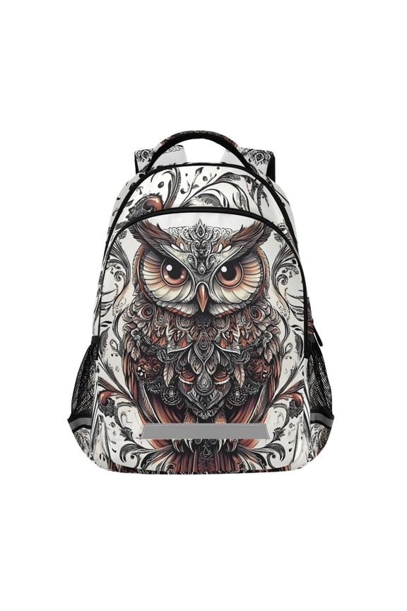 Mandala Cool Owl Backpack Elementary School Bag Bookbag Travel Rucksack
