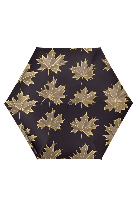 Maple Leaves UPF 50+ Compact Folding Umbrella for Rain Travel Umbrella Packable