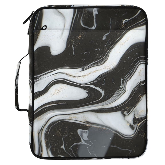 ALAZA Marble-1 Pattern Expanding Accordion File Folder 3 Ring Zipper Organizer Portable Document Binder Bag
