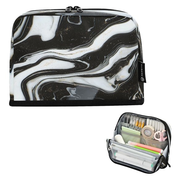 ALAZA Marble-1 Pattern Pencil Case Pen Pouch Bag Large Capacity Organizer