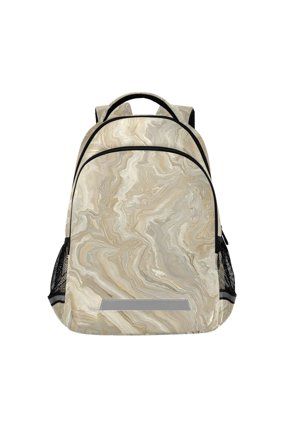 Marble Golden Backpack Elementary School Bag Bookbag Travel Rucksack