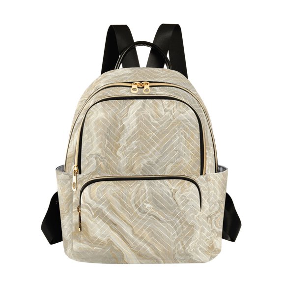 ALAZA Marble Golden Womens Travel Laptop Backpack Large Daypack Ladies Shoulder Bags S