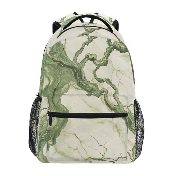ALAZA Marble Green Pattern Kids School Backpack Elementary Student Bookbag Laptop Bags Travel Daypack for Girls Boys