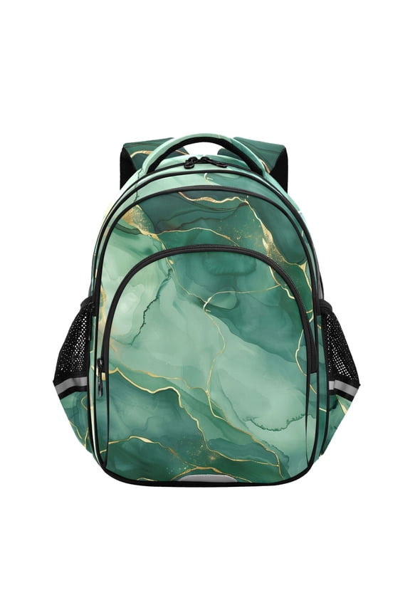 Marble Green School Backpack Elementary Bag Bookbag Travel Rucksack