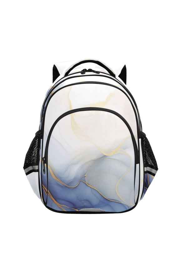 Marble Pattern School Backpack Elementary Bag Bookbag Travel Rucksack