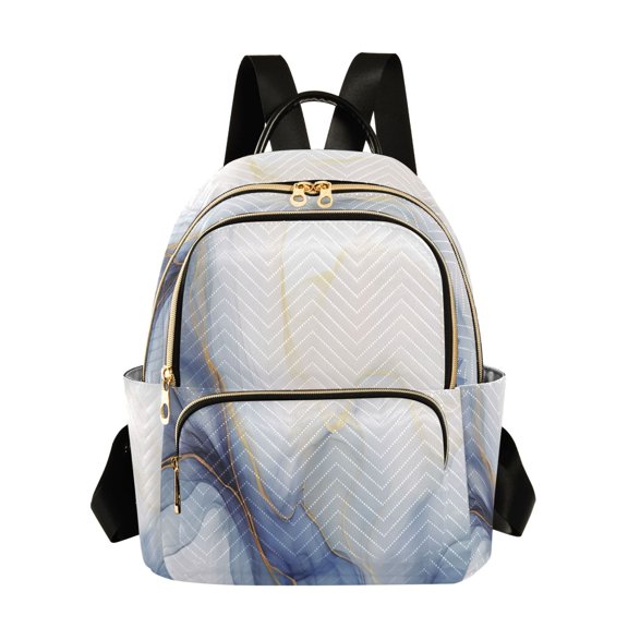ALAZA Marble Pattern Womens Travel Laptop Backpack Large Daypack Ladies Shoulder Bags S