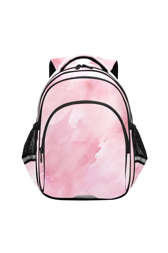 Marble Pink School Backpack Elementary Bag Bookbag Travel Rucksack