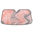thumbnail image 1 of ALAZA Marble Pink Windshield Sun Shade Car Foldable Sun Visor Block UV Rays Protector 55"x27.6", 1 of 8