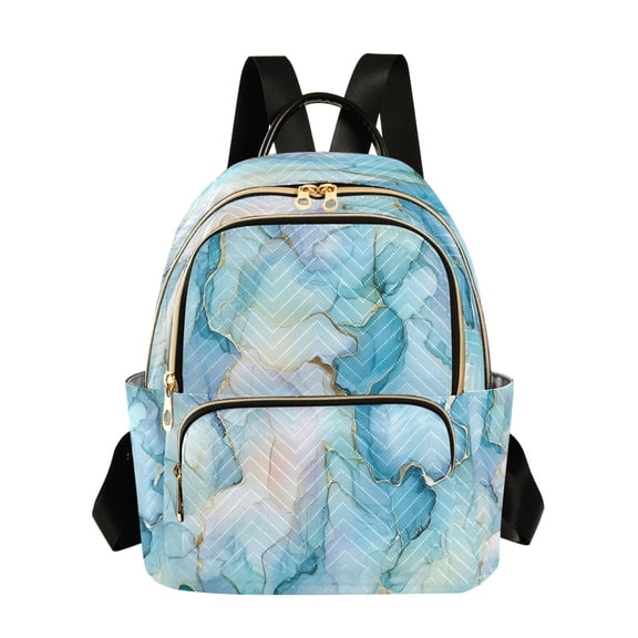 ALAZA Marble Print Womens Travel Laptop Backpack Large Daypack Ladies Shoulder Bags S