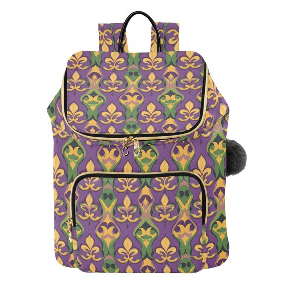 ALAZA Mardi Gras Pattern Travel Backpack Laptop Bag Large Capacity Daypack