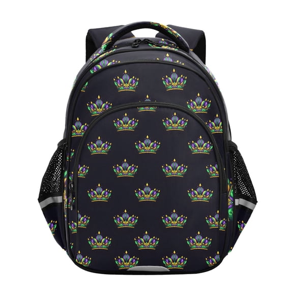 ALAZA Mardi Gras Print School Backpack Elementary Bag Bookbag Travel Rucksack
