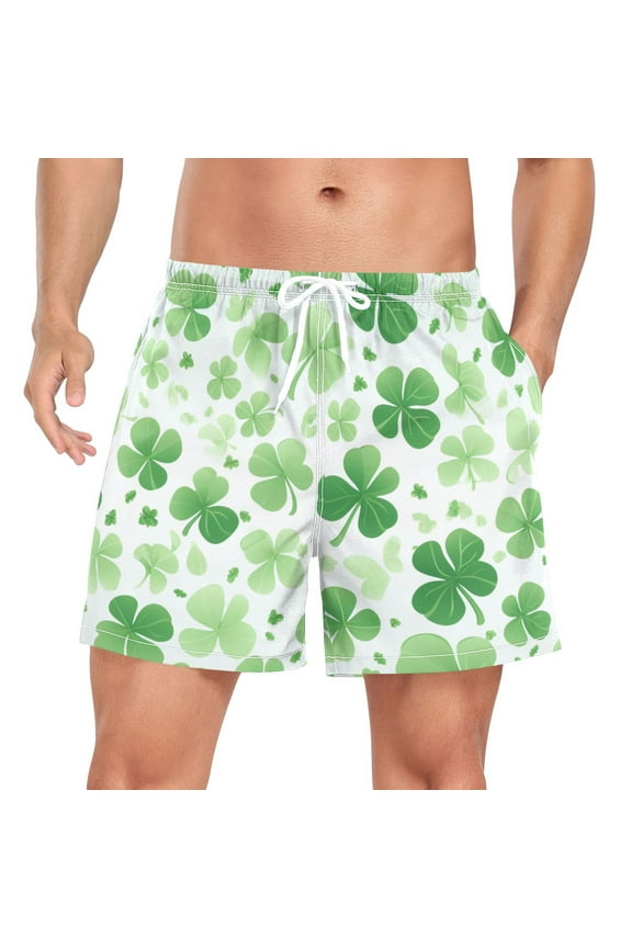 Men's Swim Trunks Beach Shorts St Patrick Clover-a1 Lightweight Athletic Bathing Suits M