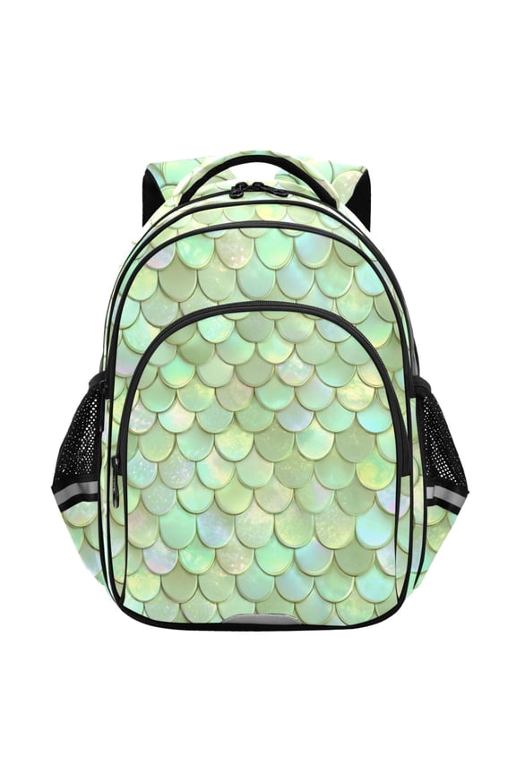 Mermaid Scale Glitter School Backpack Elementary Bag Student Bookbag Travel Rucksack