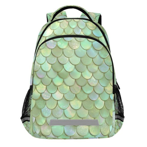 ALAZA Mermaid Scale Pattern Backpack Elementary School Bags Student Bookbag Travel Rucksack