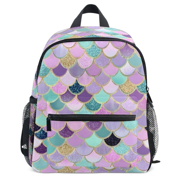 ALAZA Mermaid Scales Pattern Pattern School Backpack Student Bookbag Mini Bag