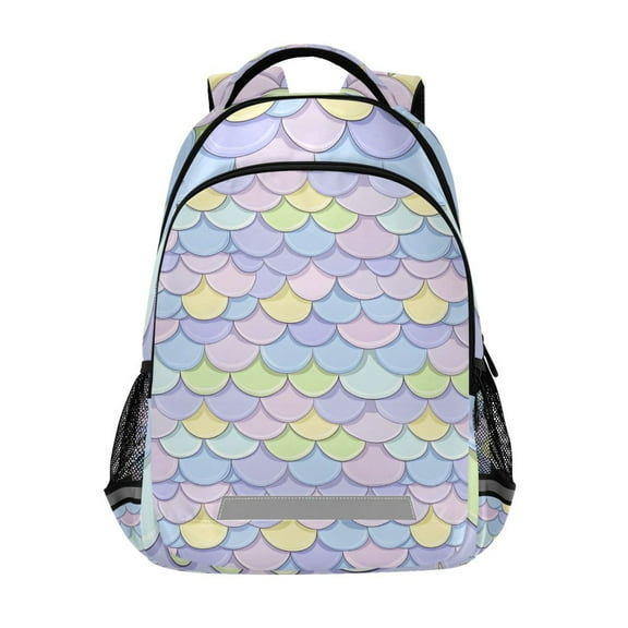 ALAZA Mermaid Scales-s1 Backpack Elementary School Bag Bookbag Travel Rucksack