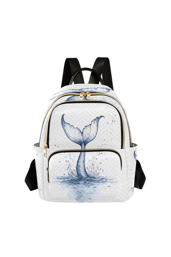 Mermaid Tail Womens Travel Laptop Backpack Large Daypack Ladies Shoulder Bags M