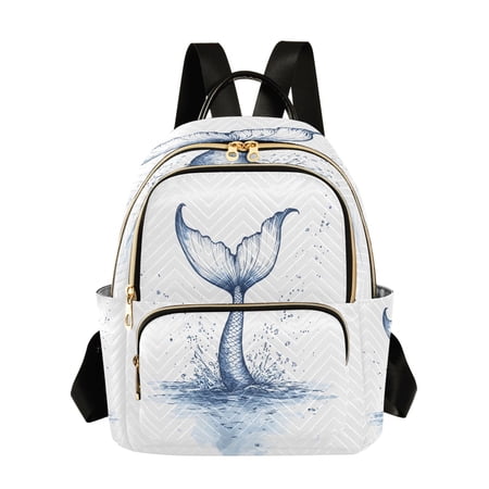 ALAZA Mermaid Tail Womens Travel Laptop Backpack Large Daypack Ladies Shoulder Bags S