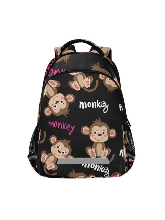 Monkey Cute Backpack Elementary School Bag Bookbag Travel Rucksack