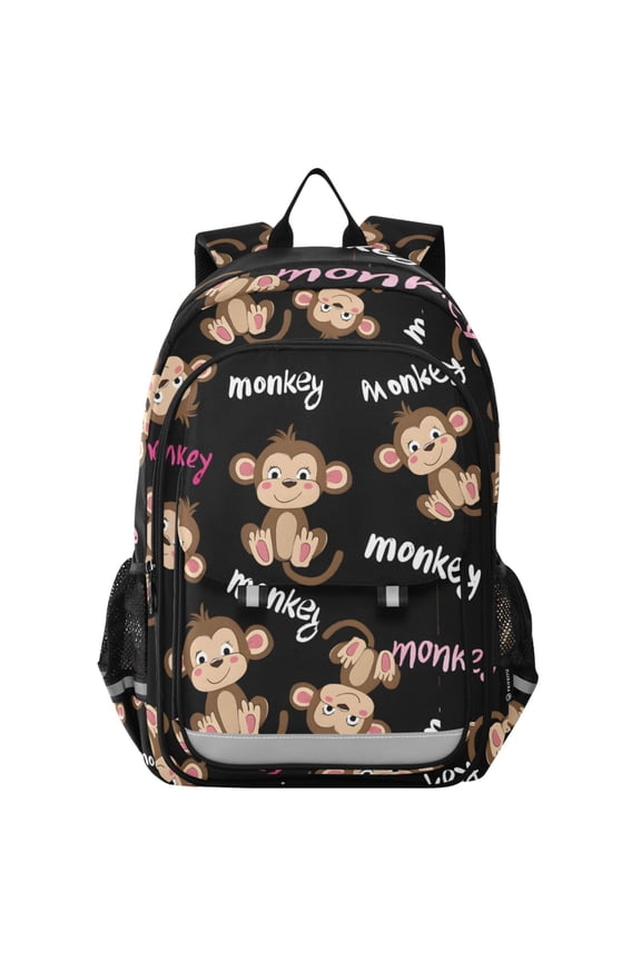 Monkey Cute Laptop Backpack Purse Travel Bag Casual School Bookbag Rucksack for Women Men