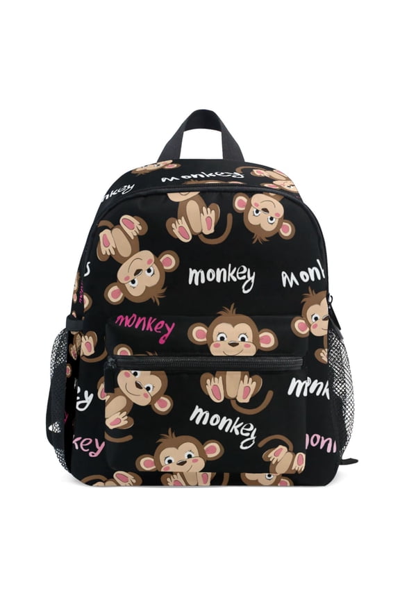 Monkey Cute Pattern School Backpack Student Bookbag Mini Bag