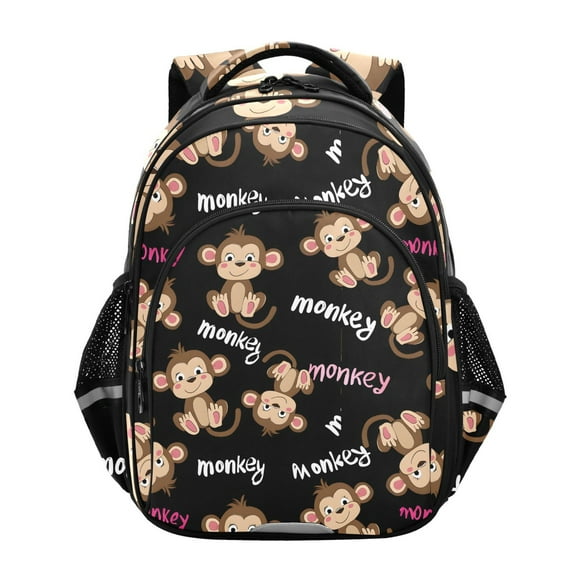 ALAZA Monkey Cute School Backpack Elementary Bag Bookbag Travel Rucksack