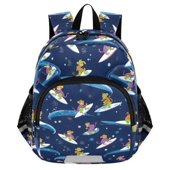 ALAZA Monkey Surfing Mini Backpack School Bookbag Age 3-7 Medium