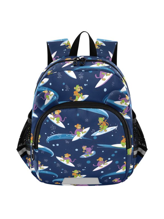 Monkey Surfing Mini Backpack School Bookbag Age 3-7 Medium