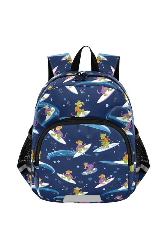 Monkey Surfing Mini Backpack School Bookbag Age 3-7 Small