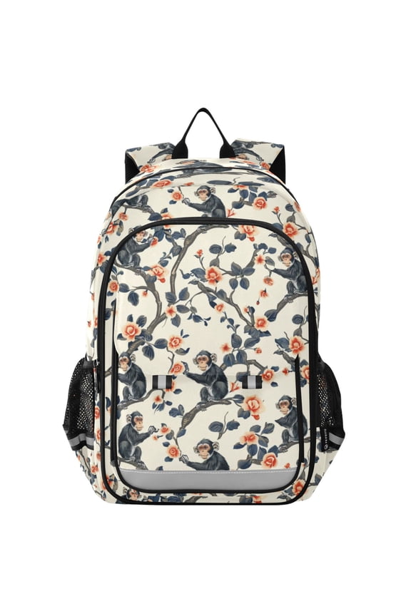 Monkey on Branches Laptop Backpack Purse Travel Bag Casual School Bookbag Rucksack for Women Men