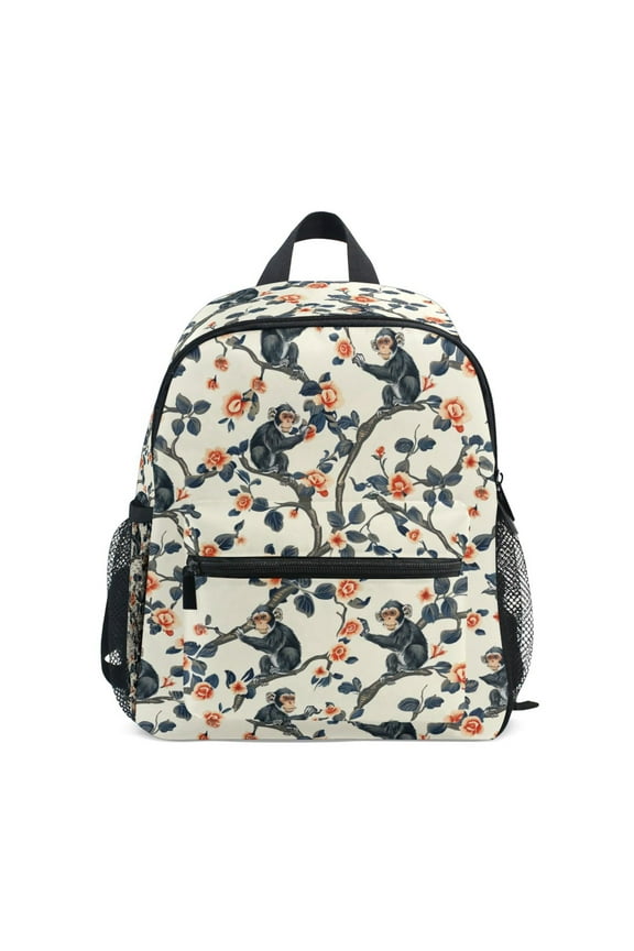 Monkey on Branches School Backpack Small Bookbag Mini Bags
