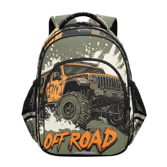 ALAZA Monster Truck Off Road School Backpack Elementary Bag Bookbag Travel Rucksack