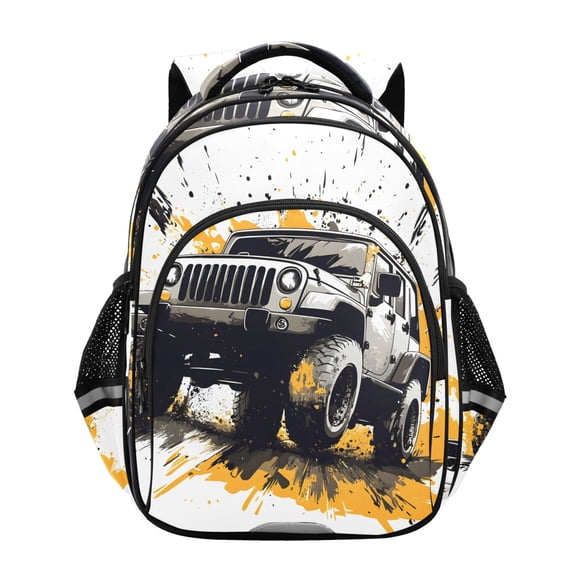 ALAZA Monster Truck School Backpack Elementary Bag Bookbag Travel Rucksack