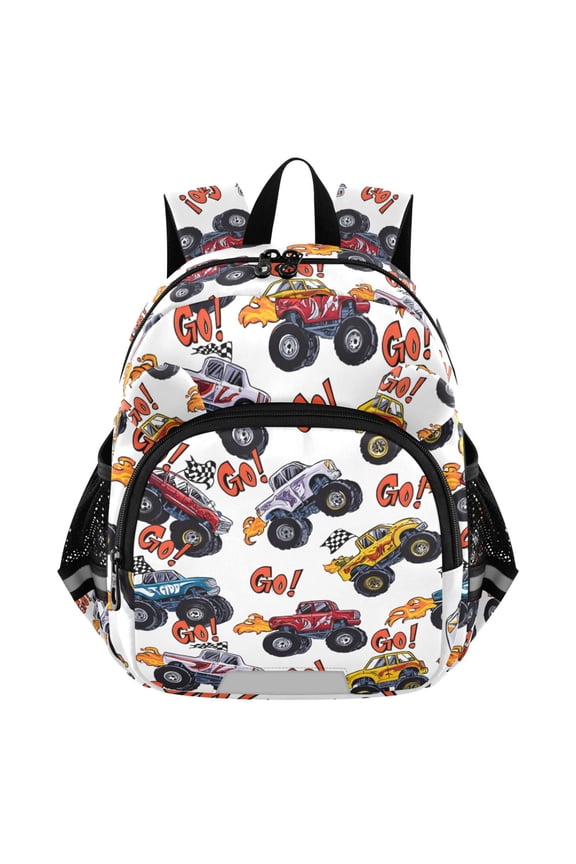 Monster Trucks Mini Backpack School Bookbag Age 3-7 Medium