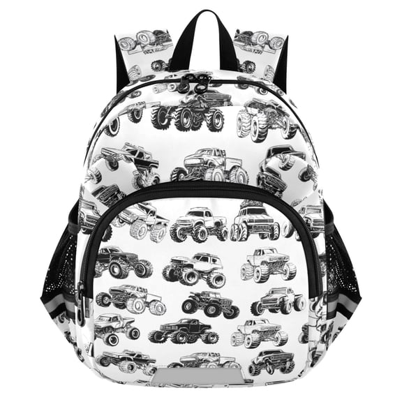 ALAZA Monster Trucks Mini Backpack School Bookbag Age 3-7 Medium