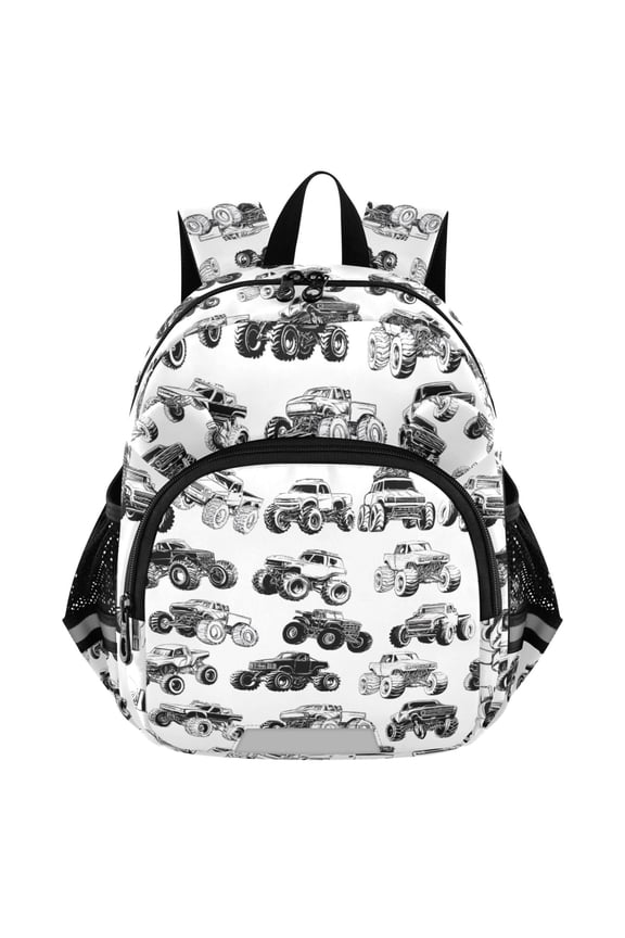 Monster Trucks Mini Backpack School Bookbag Age 3-7 Medium