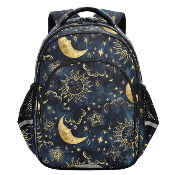 ALAZA Moon Boho Cosmos Astrology School Backpack Elementary Bag Student Bookbag Travel Rucksack