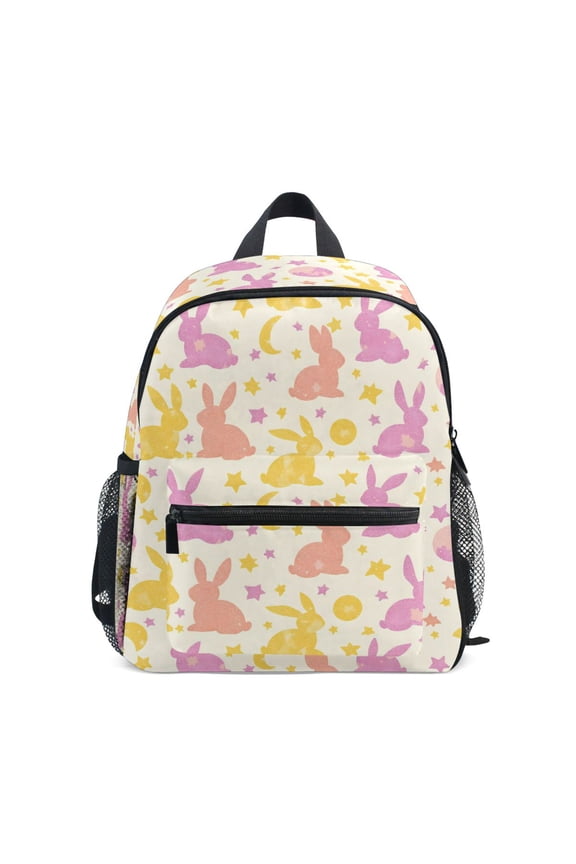 Moon Rabbits Stars School Backpack Small Bookbag Mini Bags