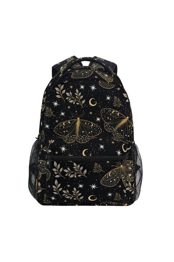 Moths Boho Pattern School Backpack Elementary Bookbag Laptop Bags Travel Daypack