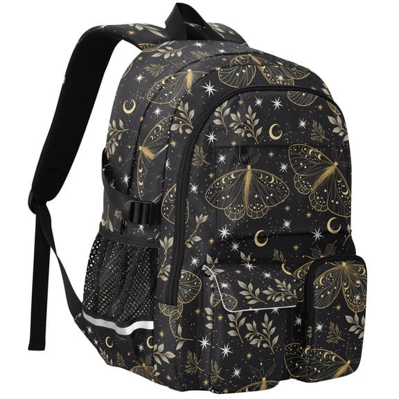 ALAZA Moths Boho Print Student Backpack School Bookbag Large Laptop Daypack Travel Bag