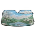 thumbnail image 1 of ALAZA Mountains Paint Windshield Sun Shade Car Foldable Sun Visor Block UV Rays Protector 53"x23.5", 1 of 8