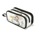 thumbnail image 1 of ALAZA Mouse Flowers Pencil Case Bag 3 Compartment Pen Pouch Large Storage Holder Box Organizer, 1 of 8