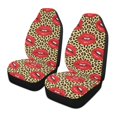 thumbnail image 1 of ALAZA Mouth in Leopard Car Seat Covers 2 PCs Universal Auto Front Seats Interior Protector, 1 of 7