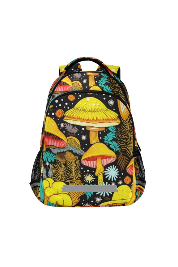 Mushroom Magic Beautiful Backpack Elementary School Bag Bookbag Travel Rucksack