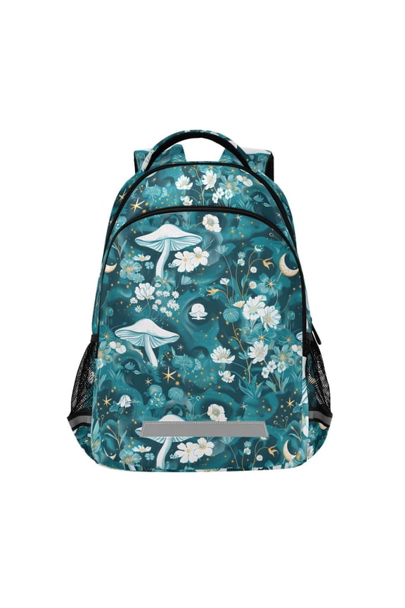 Mushrooms Daisy Flower Backpack Elementary School Bag Bookbag Travel Rucksack